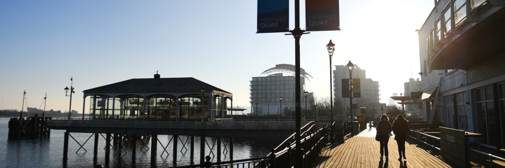 Mermaid Quay, Cardiff, as seen on a UK city tour
