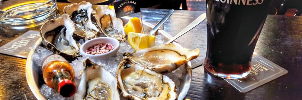 Oysters and Guinness, a must-try Irish Traditional Dish, 