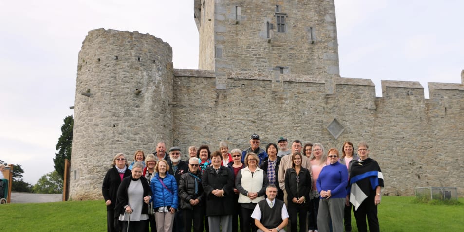 Group of My Ireland Tour guests at Blarney Castle
