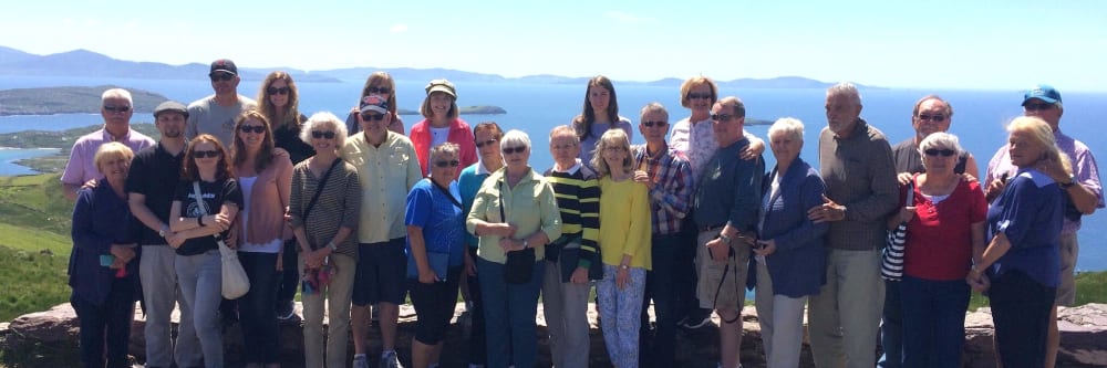 A group of guests on a My Ireland Tour private tour, all ages