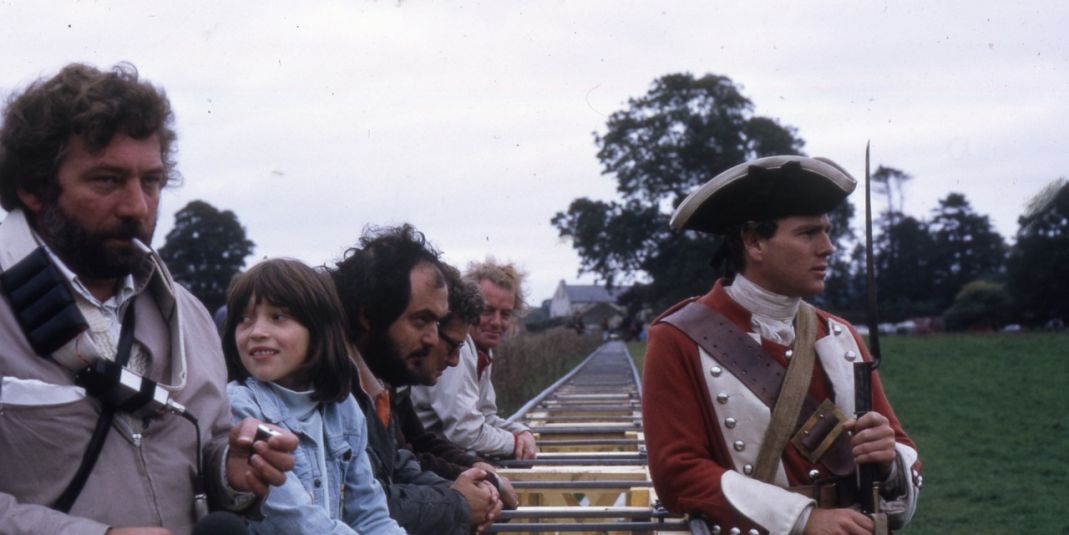 Stanley Kubrick and his crew on the set of Barry Lyndon, County Waterford.
