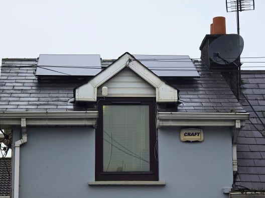 Solar panels installed on our office rooftops