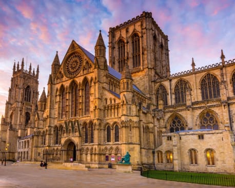 York Minster , an English tour attraction, as seen on our Tours of England and Scotland