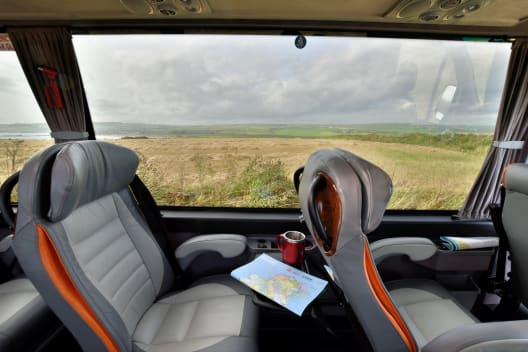 The seating detail of a 9 Seater Sprinter mini coaches