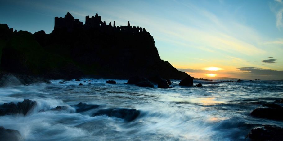 Dunluce Castle at night, Country Antrim by Irish Photographer Glenn Miles