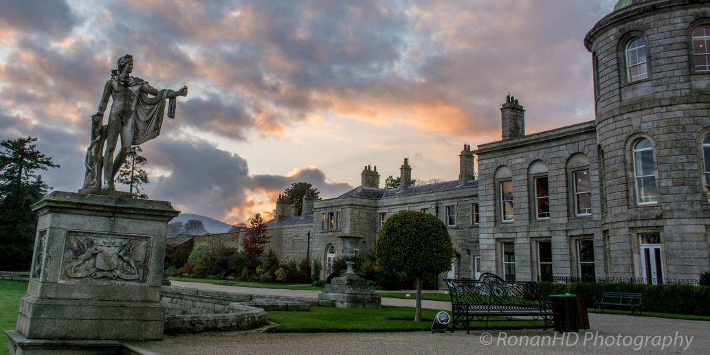 Sunset at Powerscourt House by Irish Photographer Ronan Harding Downes