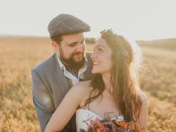 Irish bride and groom