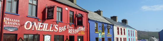 A row of shops and pubs in Ireland