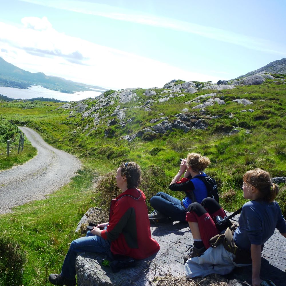People relaxing at Knockatee Loop, County Kerry