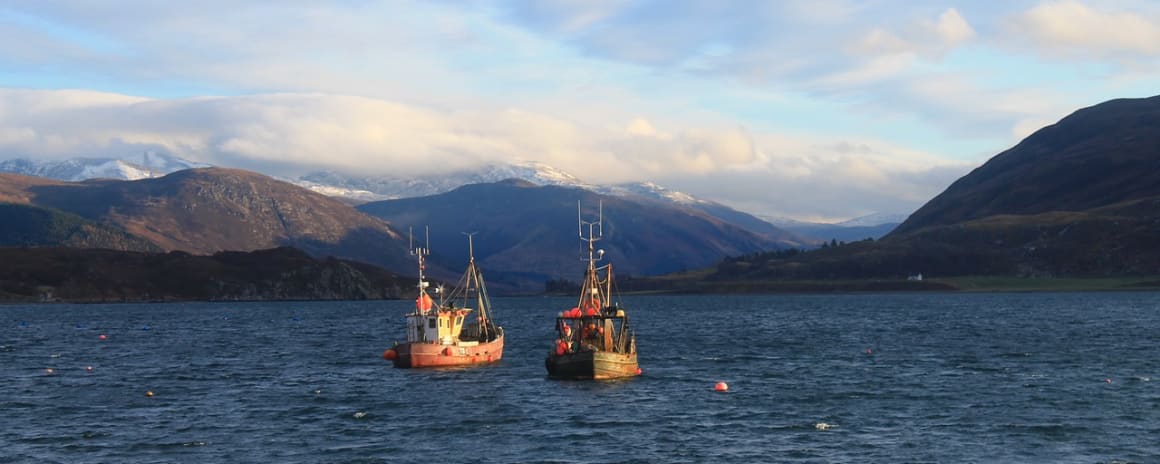 Boats on the famous Loch Ness, Scotland