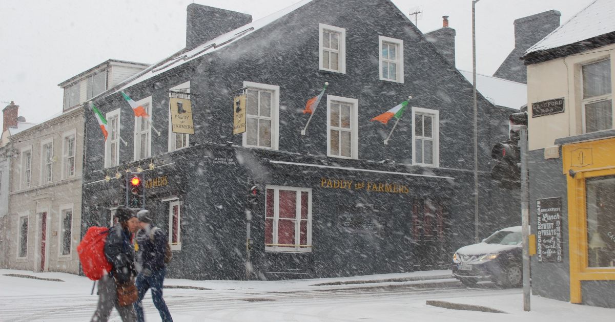 Images of Cork City covered in Snow Beast from the East