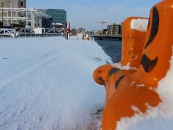 Snow Covered Ship Bollards, Cork City