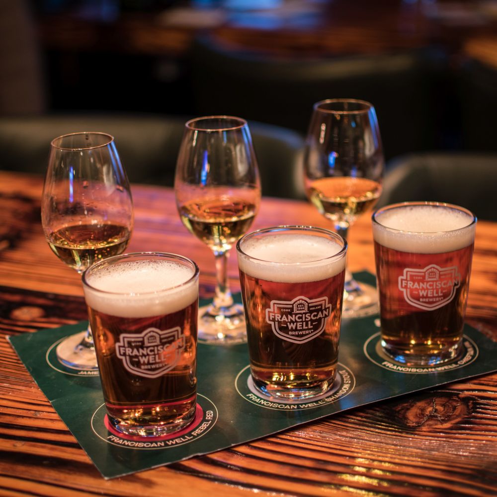 Beer samples at the Franciscan Well Brewery in Cork City