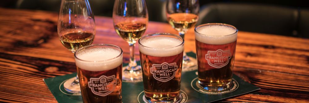 Beer samples at the Franciscan Well Brewery in Cork City