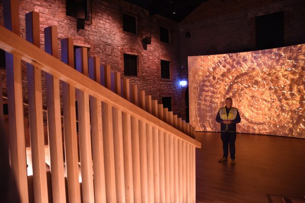 The multimedia pre-show room in the visitor centre at Midleton Distillery Experience
