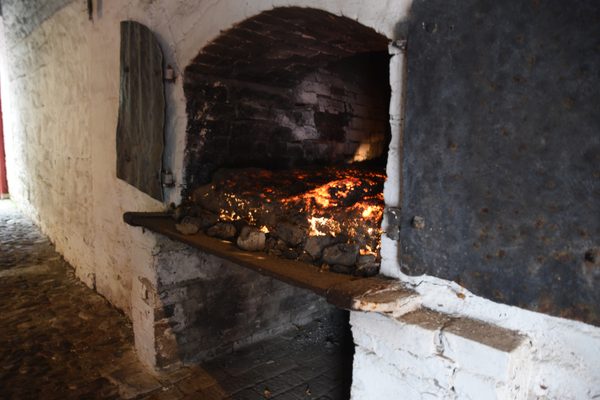 The old grain kiln inside the distillery