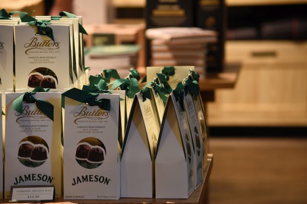 Butlers chocolates infused with Jameson Irish Whiskey in the gift shop