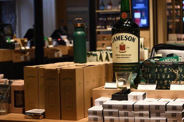 Jameson merchandise in the distillery gift shop