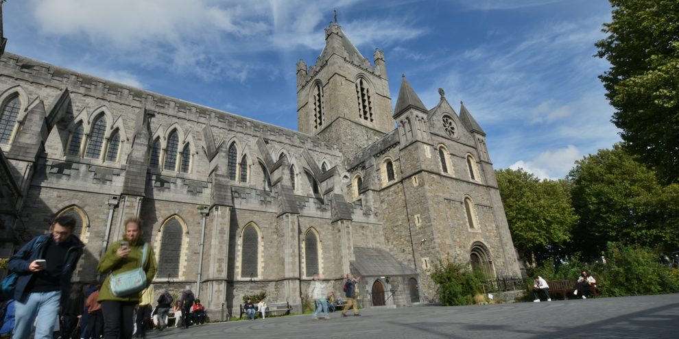 The courtyard outside Christ Church Cathedral