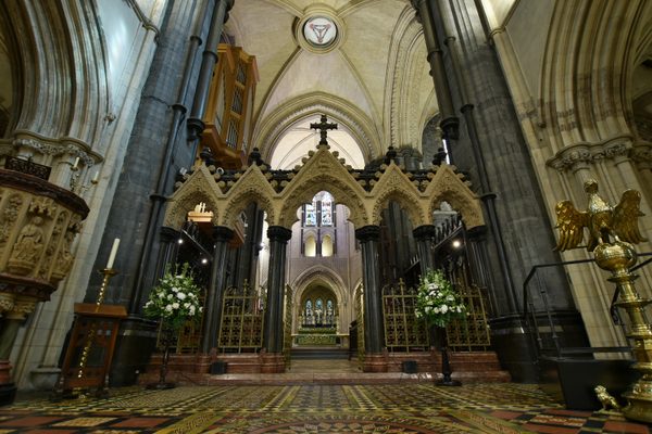 Close up of the main altar in Christ Church Cathedral