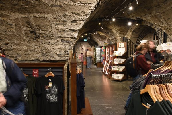 The neatly woven crypt gift shop