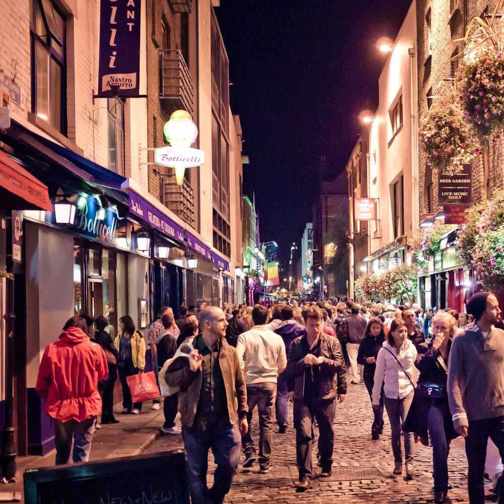 Tourists embarking on an Ireland Tour from Dublin