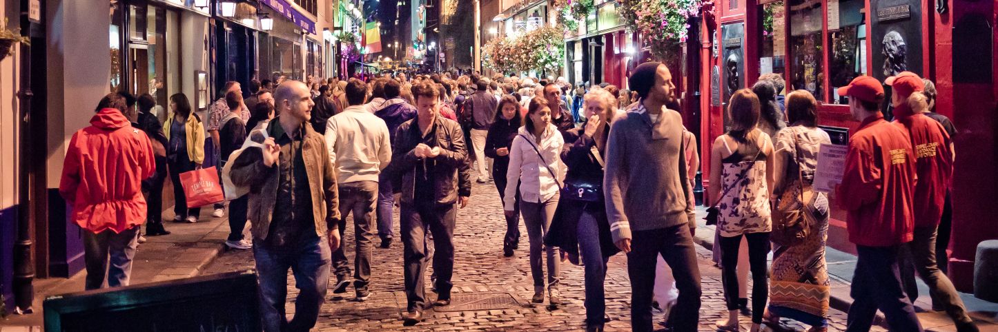 Tourists embarking on an Ireland Tour from Dublin