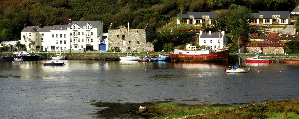 Clifden town in Connemara, county Galway