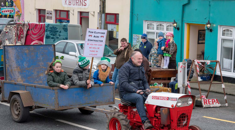 Sneem town in County Kerry celebrates St Patrick's Day with a parade.