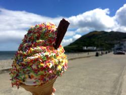 Enjoying an Ice-cream on the Bray Boardwalk